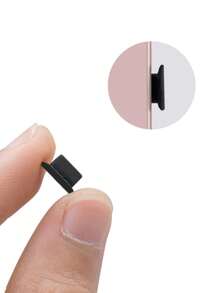 軟矽膠迷你充電口防塵塞/5入組 - 黑色 - 查看 5