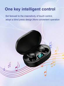 语音通话降噪入耳式（插入式）防水 LED 电量显示降噪低延迟无线耳塞 - 黑色 - 查看 5