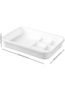 Makeup Storage Box,1Pc Drawer Makeup Organizer Large Compartment White Desktop Drawer Cosmetic Storage Box - White - View 6