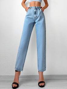 Cottnline Jeans de pierna recta con cremallera - Lavado ligero - Ver 5