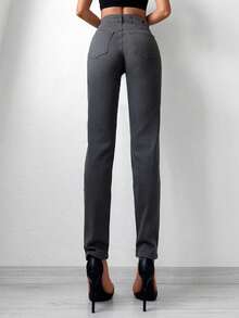 Cottnline Jeans ajustados unicolor - Gris Oscuro - Ver 2