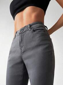 Cottnline Jeans ajustados unicolor - Gris Oscuro - Ver 4