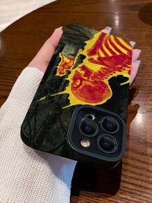 苹果万圣节骷髅图案手机壳 - 彩色 - 查看 3