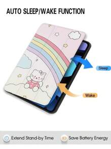 Ốp PVC chống rơi họa tiết mèo hoạt hình Tương thích với iPad - Nhiều màu - Xem 4