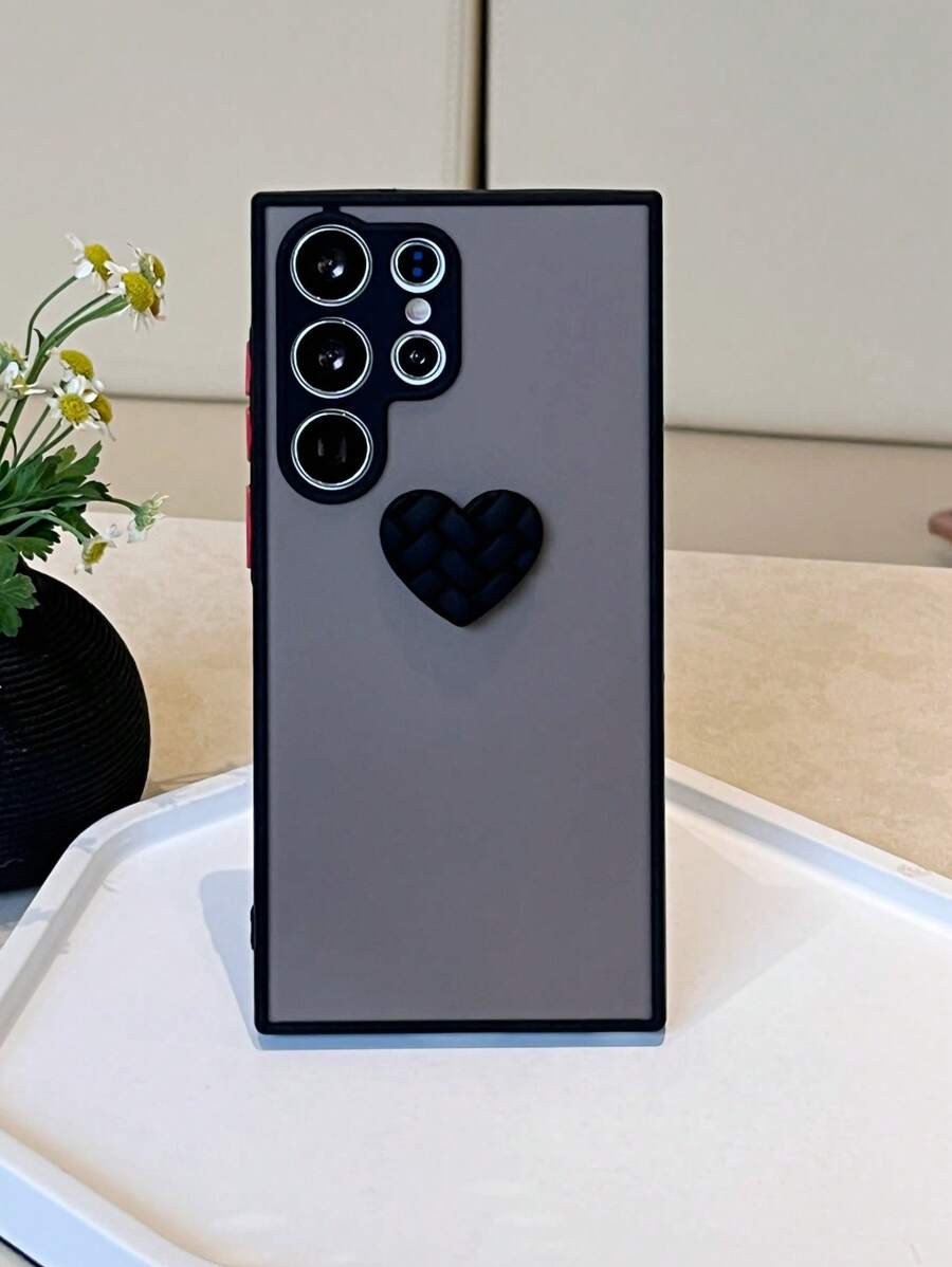 Ốp điện thoại hình trái tim, phiên bản quốc tế, không phải phiên bản nội địa. - màu đen - Xem 1