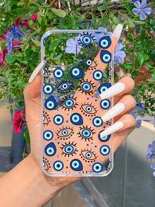 邪惡之眼圖案透明手機殼 - 彩色 - 查看 2