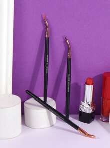 MAANGE 3件套专业眼线刷套装，化妆工具，柔软纤维材质，方便携带，旅行必备，包含眉刷、眼影刷、螺旋刷等，赠品 - 黑色 - 查看 7