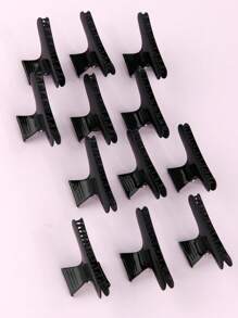 Hair Clips,12Pcs Salon Butterfly Hair Clip Hair Clips For Styling Hair Diy Styling Tools - Black - View 5