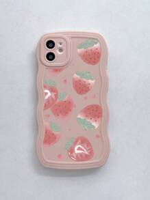 Summer Strawberry Pattern Phone Case,International Version, Not The Domestic Version - Baby Pink - View 2