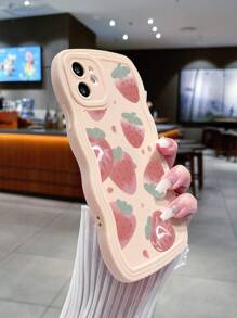 Summer Strawberry Pattern Phone Case,International Version, Not The Domestic Version - Baby Pink - View 3