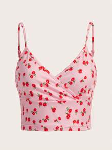 SHEIN Qutie Áo khoác và áo lót dành cho xe tăng nữ Trọn gói Họa tiết hoa Boho - Màu Hồng baby - Xem 1