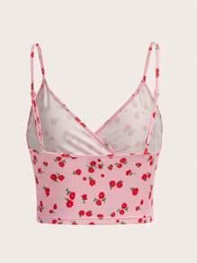 SHEIN Qutie Áo khoác và áo lót dành cho xe tăng nữ Trọn gói Họa tiết hoa Boho - Màu Hồng baby - Xem 2