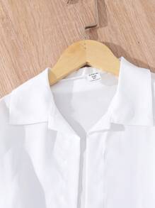 Tween Girl Shirred Cami Top & Flare Leg Trousers & Button Up Blouse - Multicolor - View 5