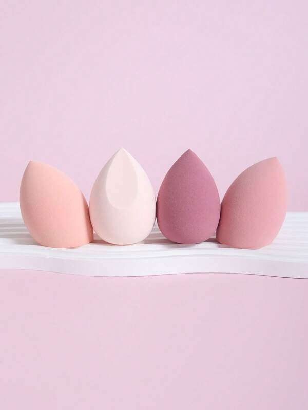 Dry Wet Use Beauty Egg Makeup Egg Set, 4pcs Soft To Touch Makeup Sponge