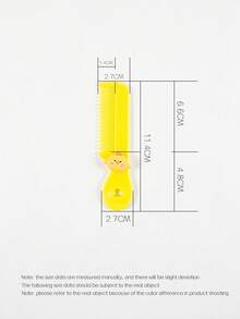 Wide Tooth Comb, 1Pc Plastic Cartoon Cute Fine Teeth Portable Reusable Washable Detangling Hair Comb For Improve Hair Health, Hair Brush, Detangling Brush, Ball Brush, Mini Hair Brush Set, Wooden Comb, Hair Brush, Comb, Slick Back Brush, Hairbrush, Edge Brush,Hair Brush,Slick Back Brush,Styling Brush,Curly Hair Brush,Edge Brush,Hair Comb,Brush Hair,Hair Brush Set,Comb Hair,Comb For Curls,Detangling Brush,Hair Brush For Women,Hair,Travel,Hair Products,Hair Tools,Hair Stuff,Barber,Barber Accessories,Barbershop,Hairdressing Equipment - Yellow - View 6