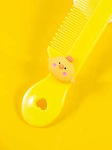 Wide Tooth Comb, 1Pc Plastic Cartoon Cute Fine Teeth Portable Reusable Washable Detangling Hair Comb For Improve Hair Health, Hair Brush, Detangling Brush, Ball Brush, Mini Hair Brush Set, Wooden Comb, Hair Brush, Comb, Slick Back Brush, Hairbrush, Edge Brush,Hair Brush,Slick Back Brush,Styling Brush,Curly Hair Brush,Edge Brush,Hair Comb,Brush Hair,Hair Brush Set,Comb Hair,Comb For Curls,Detangling Brush,Hair Brush For Women,Hair,Travel,Hair Products,Hair Tools,Hair Stuff,Barber,Barber Accessories,Barbershop,Hairdressing Equipment - Yellow - View 7