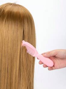Styling Comb Set,2Pcs Pink Cartoon Decor Massage Hair Comb Set Scalp Massager Shampoo Brush, Scalp Care Brush,Back To School,Travel Holiday Essentials,Hair Accessories For Women