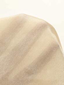 DAZY Solid Button Front Bishop Sleeve Blouse - Champagne - View 8