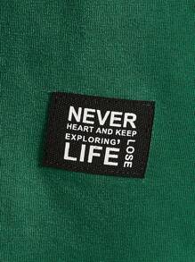 Manfinity RebelGame Loose Men's Polo Shirt With Contrast Collar And Patch Detail - Green - View 3