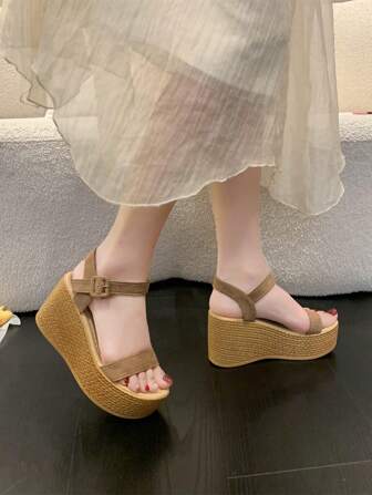 Kvinnors minimalistiska fotledssandaler, sandaler i semestertyg