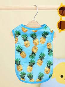 1PC Bình In Hình Quả Dứa Cho Chó Và Mèo Cho Mùa Hè - Màu xanh lam - Xem 2