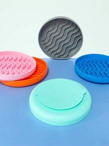 1入組圓形寵物舔墊適用於狗狗適用於吃 - 粉色 - 查看 2