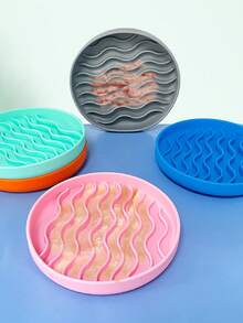 1入組圓形寵物舔墊適用於狗狗適用於吃 - 粉色 - 查看 3