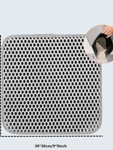 1 pieza Alfombra para gatos de doble capa antideslizante para gato para doméstico - Gris - Ver 7