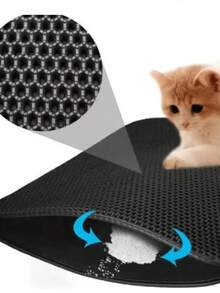 1 pieza Alfombra para gatos de doble capa antideslizante para gato para doméstico - Gris - Ver 8