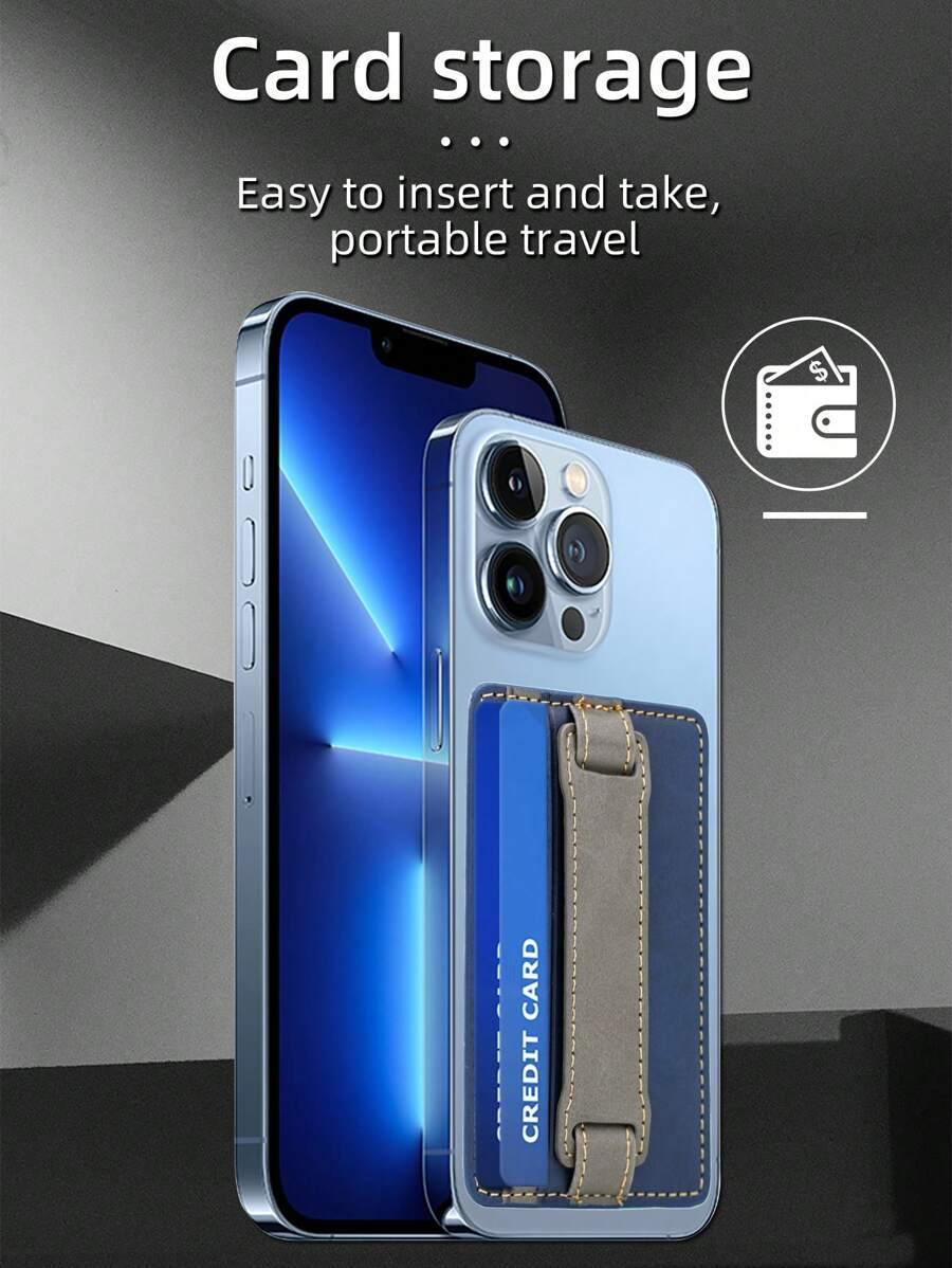 keyunfei 1pc Adhesive Card Holder Bag - Blue - View 1