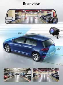 1 pieza Espejo 2 en 1 10 pulgadas 1080P retrovisor del coche & vista trasera