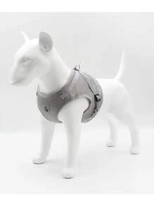 1 pieza con diseño de parche de mascota de malla reflectante arnés para perro para exterior jugando - Gris - Ver 2