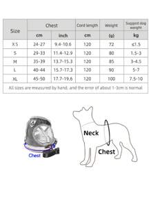 1 pieza con diseño de parche de mascota de malla reflectante arnés para perro para exterior jugando - Gris - Ver 4