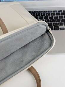 1pc 13 "14" 15 "Multifunctional Computer Storage Hand Bill Shoulder Laptop Bag Compatible With Macbook