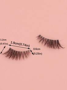 7 paia di ciglia finte con steli trasparenti, allungate, incrociate e ricciolute spesse
