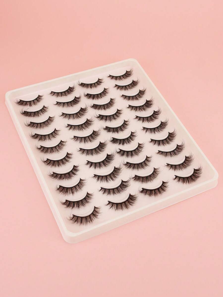 20 paia di ciglia finte separate, strisce di ciglia, ciglia, ciglia finte