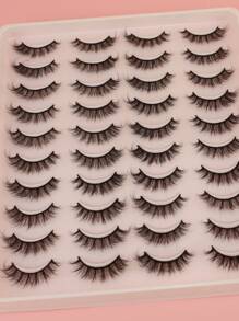 20 paia di ciglia finte separate, strisce di ciglia, ciglia, ciglia finte