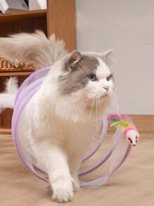 1pc Bell Decor Cat Tunnel For Cat For Playing - Multicolor - View 1