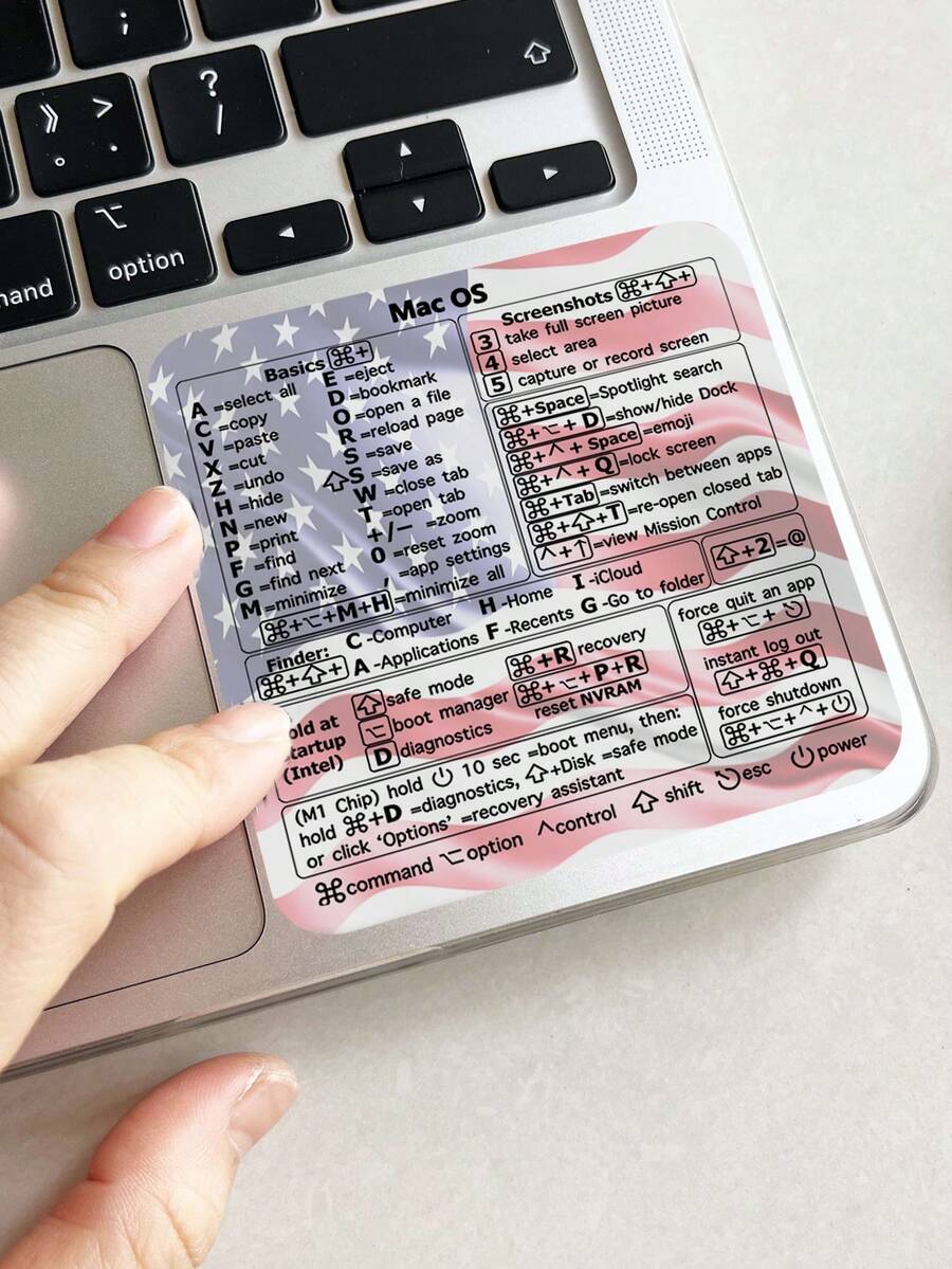 1sheet Shortcut Key Laptop Protective Sticker - Multicolor - View 1
