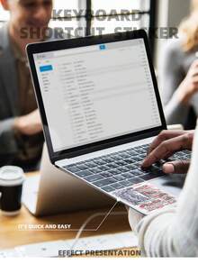 1sheet Shortcut Key Laptop Protective Sticker - Multicolor - View 4