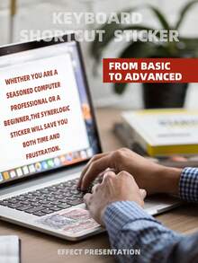 1sheet Shortcut Key Laptop Protective Sticker - Multicolor - View 6