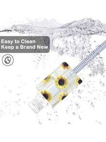 5 cái Bộ bảo vệ cáp dữ liệu chống đứt họa tiết hoa - Nhiều màu - Xem 3