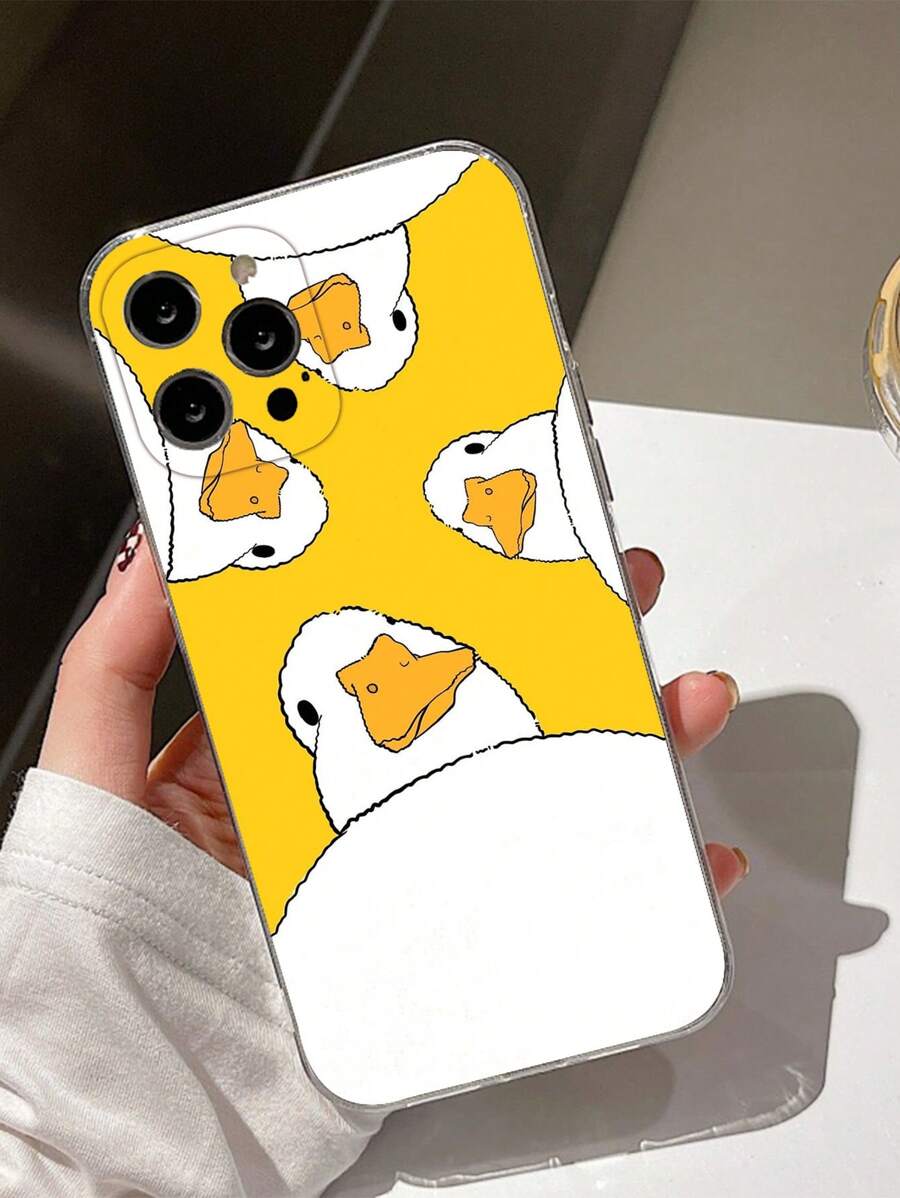 趣味卡通鸭子手机壳，兼容 15/15 Plus/15 Pro/15 Pro Max国际版，非国内版 - 彩色 - 查看 1