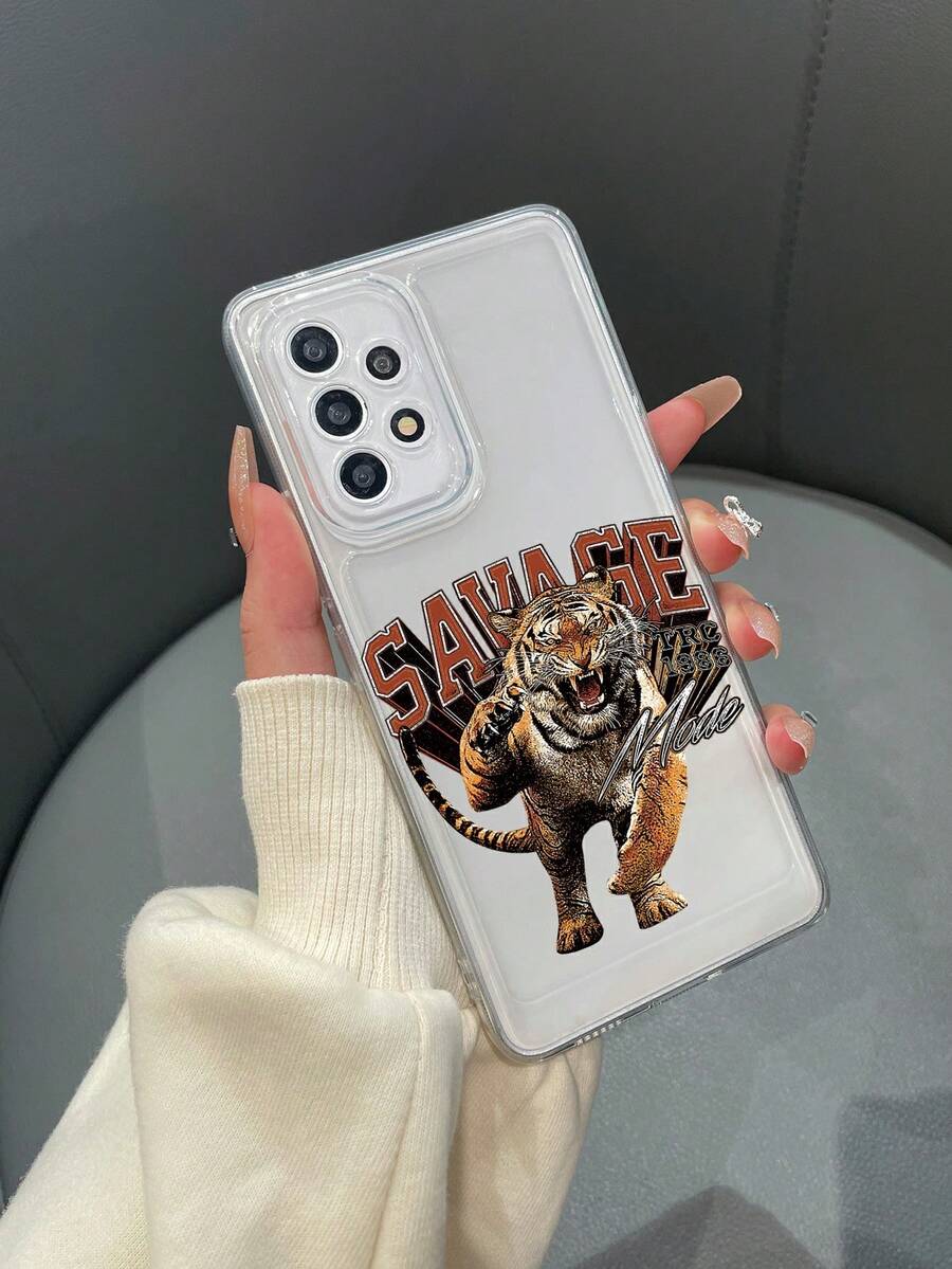 Funda de celular transparente con patrón de tigre - Multicolor - Ver 1
