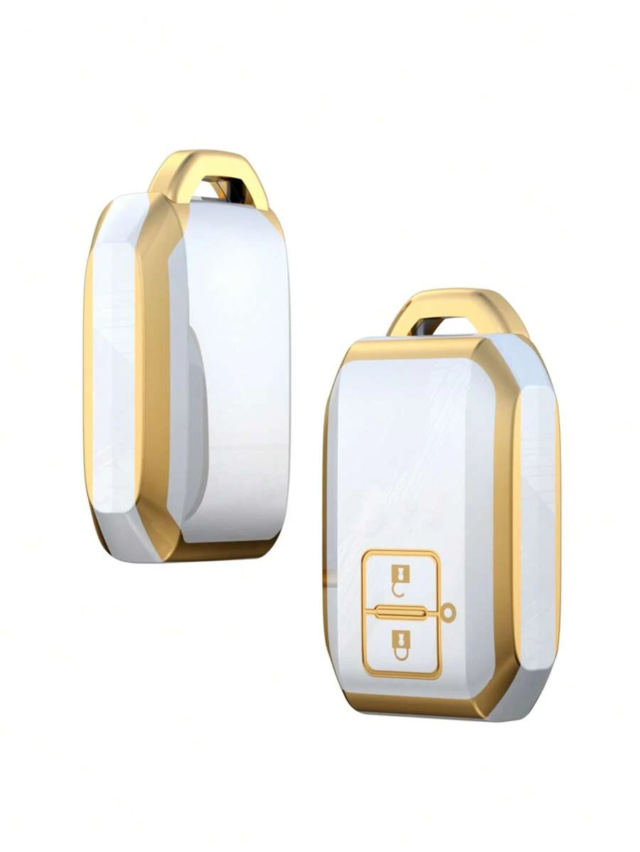 1入組TPR聚氨酯車鑰匙殼與鈴木兼容 - 白色 - 查看 1