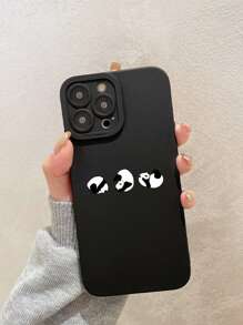 黑色熊貓圖案手機殼 - 彩色 - 查看 1