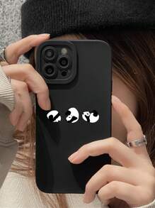 黑色熊貓圖案手機殼 - 彩色 - 查看 2