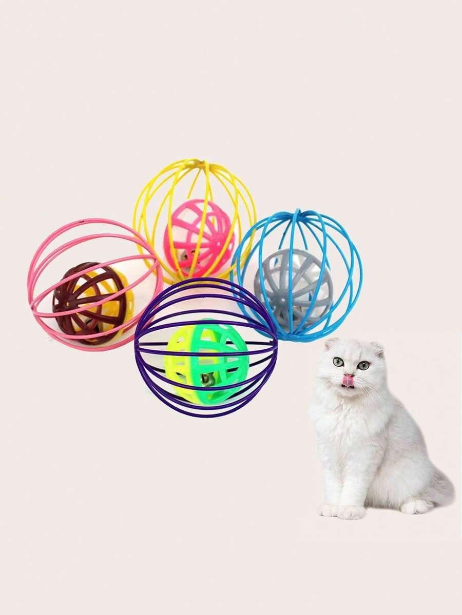 1 pieza con diseño de campana de color al azar gato broma bola para gato para jugando