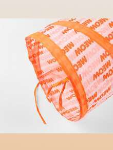 1pc Letter Graphic Cat Tunnel - Pink - View 4