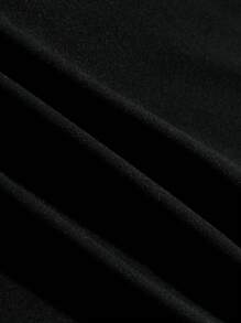 Flirla Plus Solid Crop Tank Top - Black - View 5